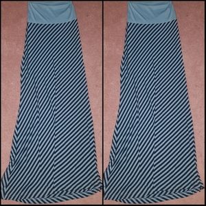 Black &Blue Stripped Skirt